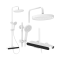 REA-P0353 - Set de duș FAREL cu baterie, alb mat