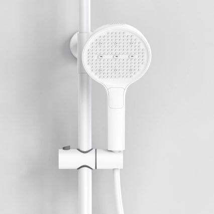 REA-P0353 - Set de duș FAREL cu baterie, alb mat