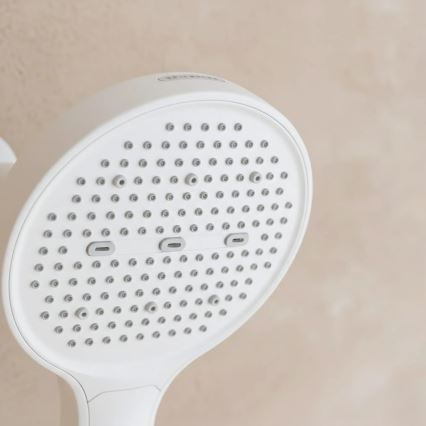 REA-P0353 - Set de duș FAREL cu baterie, alb mat
