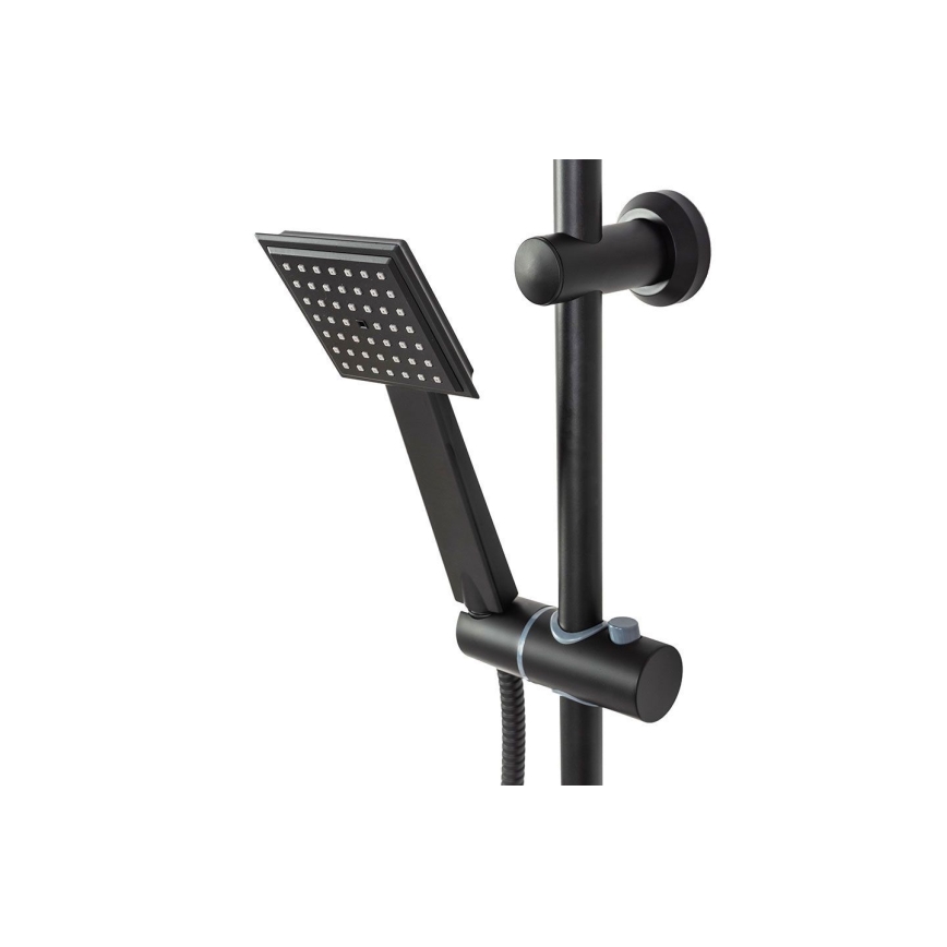 REA-P0636 - Set de duș BRAVO cu baterie, negru mat