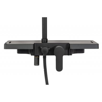 REA-P0636 - Set de duș BRAVO cu baterie, negru mat