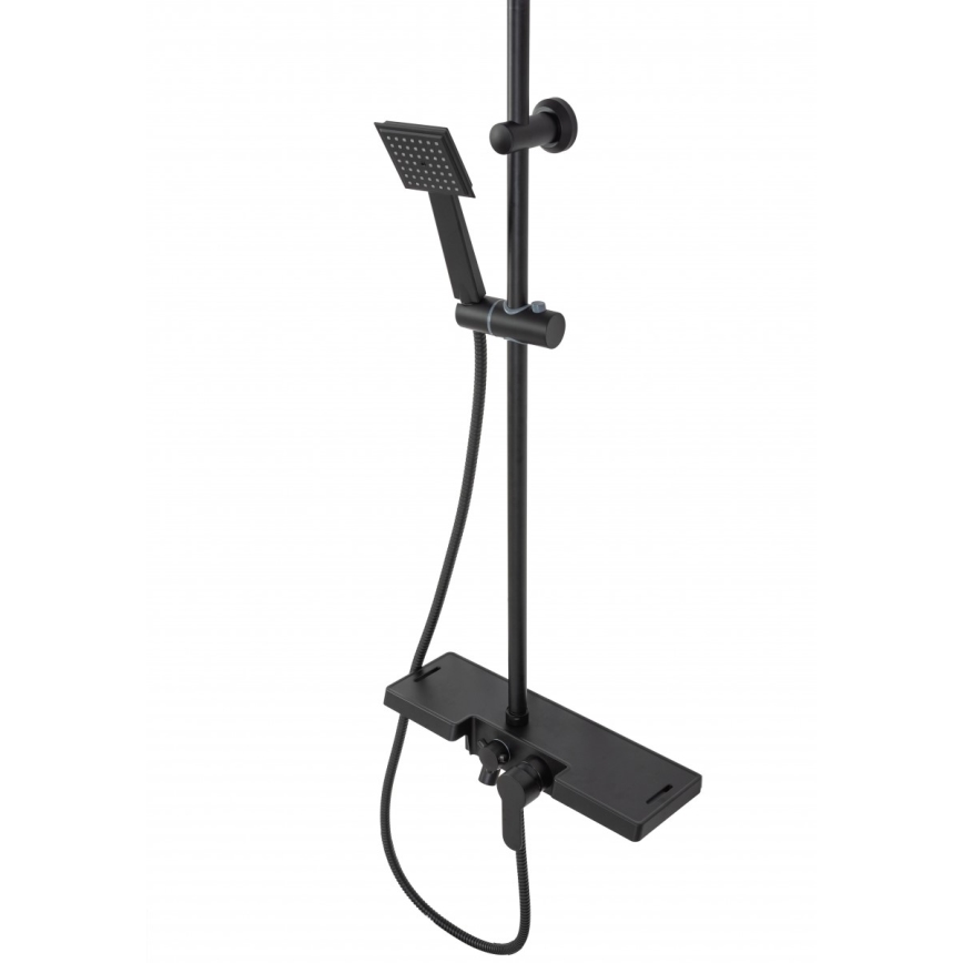 REA-P0636 - Set de duș BRAVO, negru mat