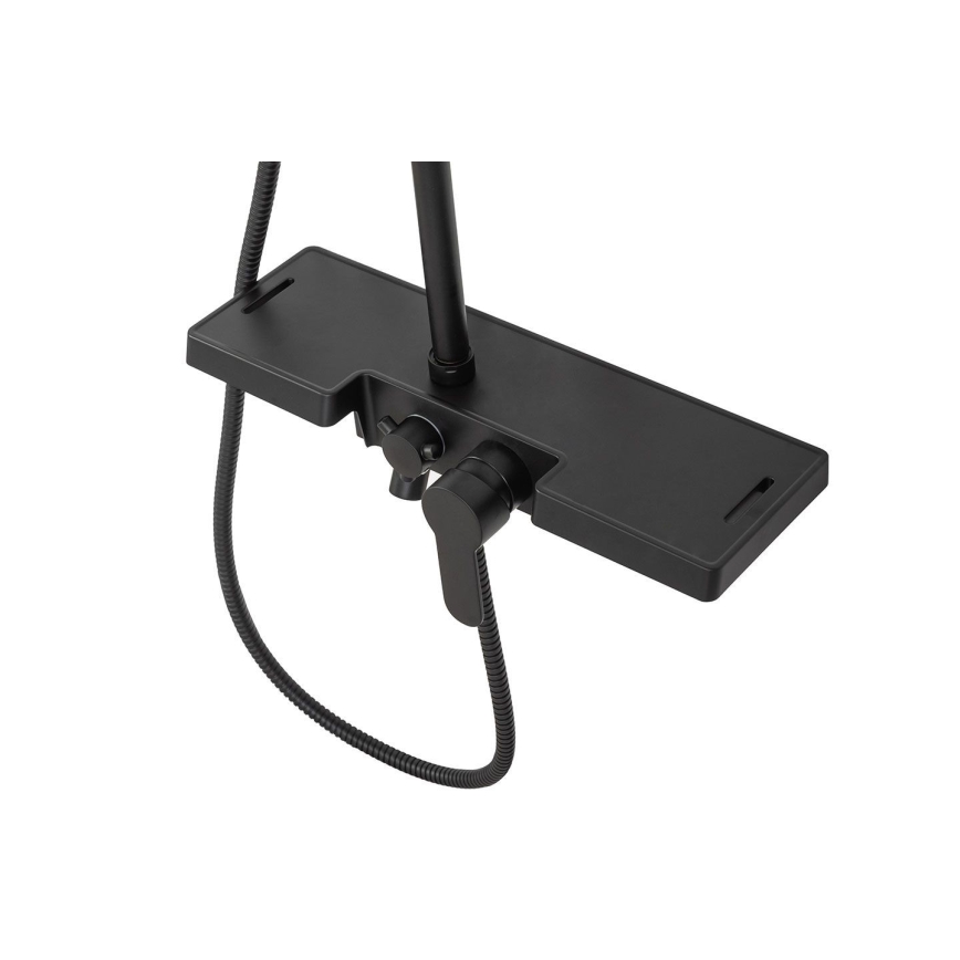 REA-P0636 - Set de duș BRAVO, negru mat