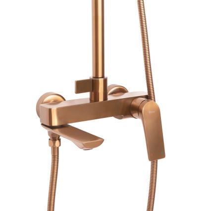 REA-P2418 - Set de duș cu baterie AVALON, cupru periat
