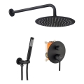 REA-P4100 - Set de duș LUNGO cu baterie încastrată, negru