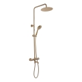 REA-P6604 - Set de duș cu baterie termostatică LUNGO, auriu periat