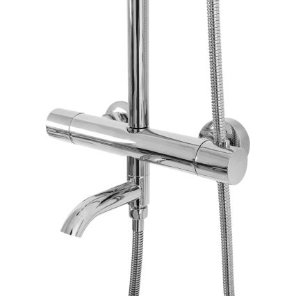 REA-P6607 - Set de duș LUNGO cu baterie termostatică, crom lucios