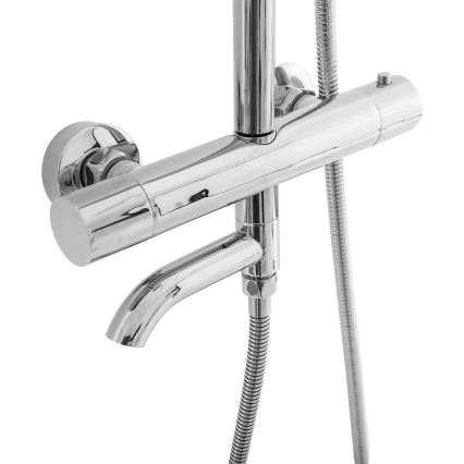 REA-P6607 - Set de duș LUNGO cu baterie termostatică, crom lucios