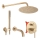 REA-P6609 - Set de duș cu baterie încastrată LUNGO, finisaj auriu periat