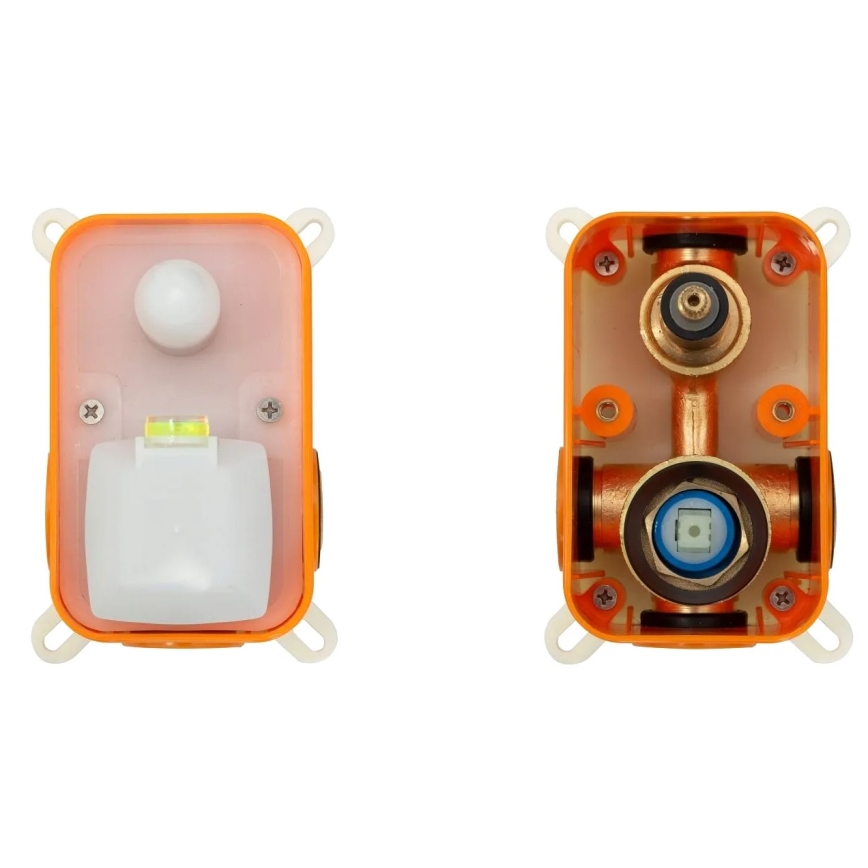 REA-P6609 - Set de duș LUNGO cu baterie termostatică încastrată, aur periat