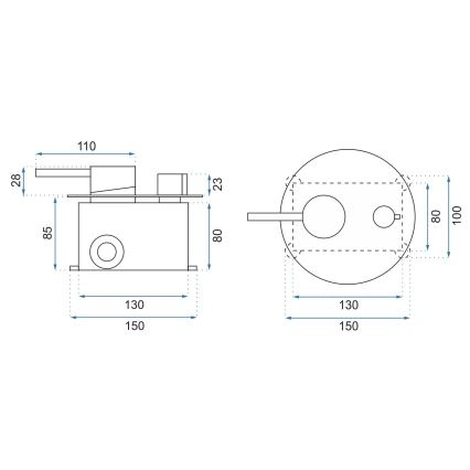 REA-P8007 - Set de duș LUNGO cu baterie încastrată, crom lucios