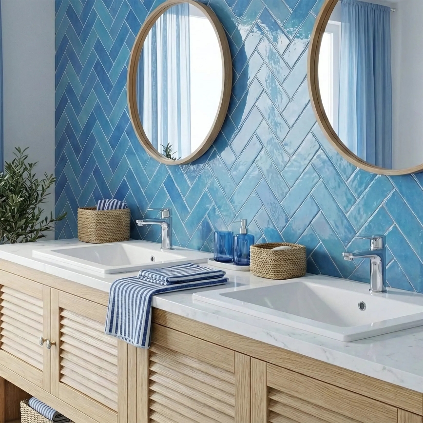 REA-U0040 - Lavoar încastrat DAFNE, 46,5 x 76 cm, ceramică, alb lucios