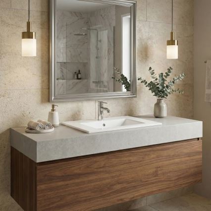 REA-U0190 - Lavoar încastrat DAFNE 46,5x72 cm ceramică/alb lucios