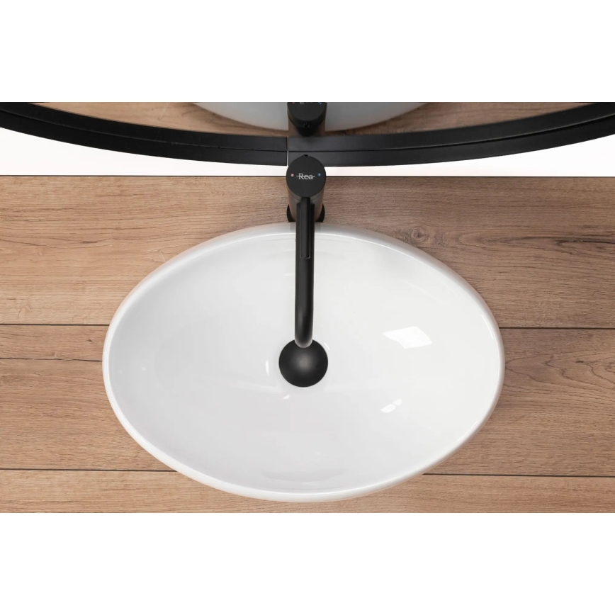 REA-U0462 - Lavoar pentru blat LINDA 34x48,5 cm ceramică/alb lucios