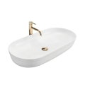 REA-U0563 - Lavoar pentru blat CLEO 41 x 81 cm, ceramică, alb lucios