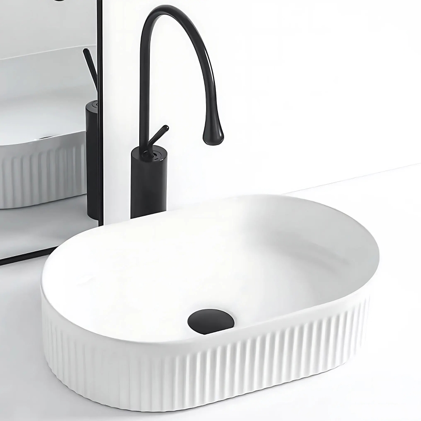 REA-U0603 - Lavoar de blat VANDA 31x49 cm ceramică/alb lucios