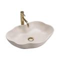 REA-U0617 - Lavoar pentru blat PEARL 38x50,5 cm ceramică/bej/imitație de piatră