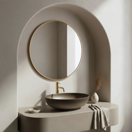 REA-U0627 - Lavoar CAROLA pentru blat 39x51,5 cm ceramică/maro