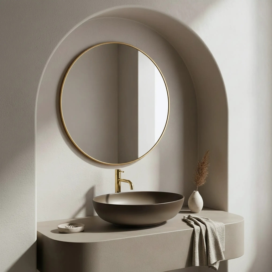 REA-U0627 - Lavoar CAROLA pentru blat 39x51,5 cm ceramică/maro