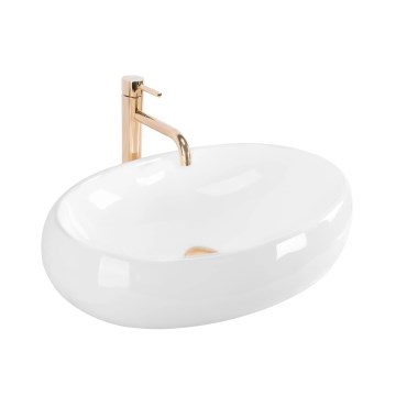 REA-U0656 - Lavoar pentru blat MELANIA 40,5 x 60 cm, ceramică, alb lucios