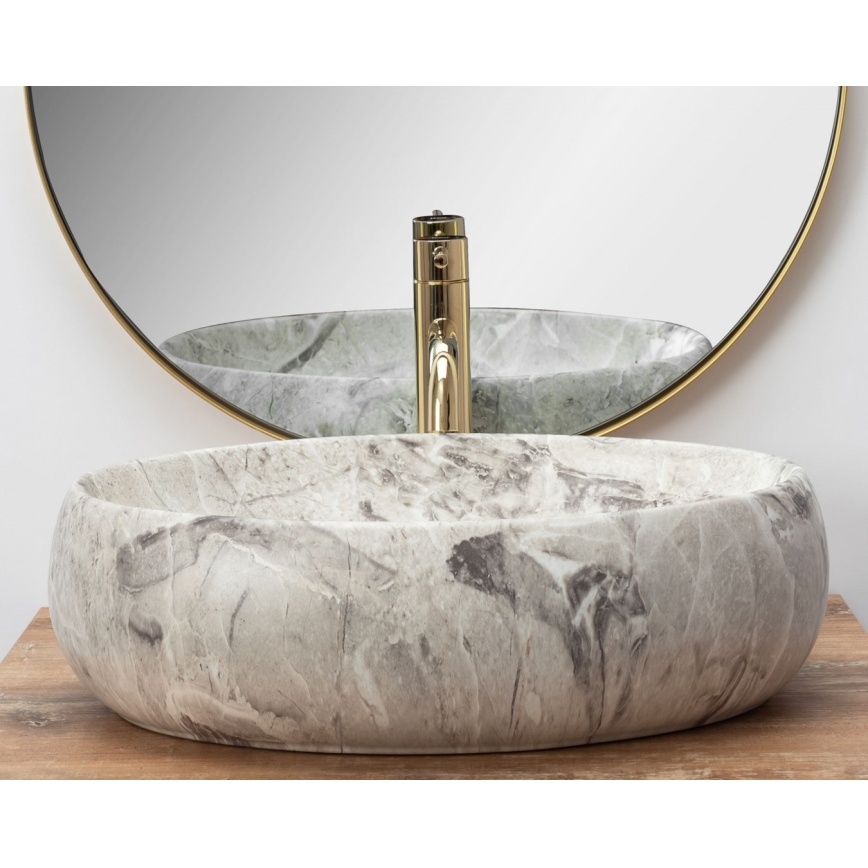 REA-U1020 - Lavoar pentru blat LINDA 34 x 48,5 cm, ceramică/imitație de piatră