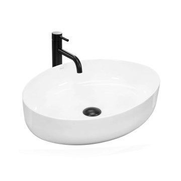 REA-U1223 - Lavoar pentru blat QUEEN 41,5x55 cm ceramică/alb lucios