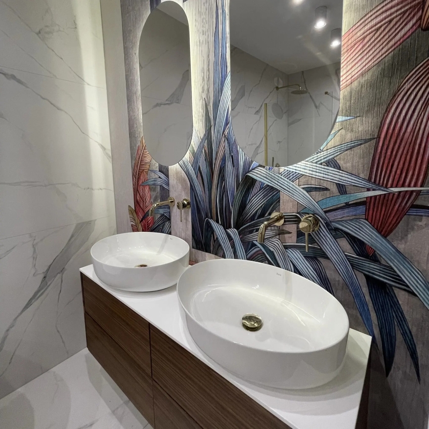 REA-U1223 - Lavoar pentru blat QUEEN 41,5x55 cm ceramică/alb lucios