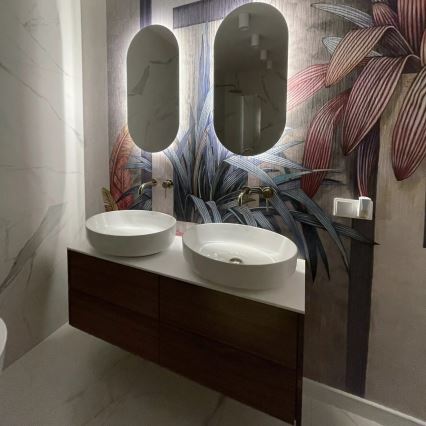 REA-U1223 - Lavoar pentru blat QUEEN 41,5x55 cm ceramică/alb lucios