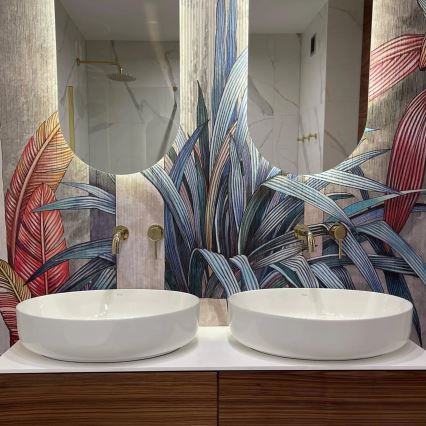 REA-U1223 - Lavoar pentru blat QUEEN 41,5x55 cm ceramică/alb lucios