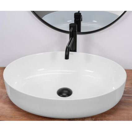 REA-U1223 - Lavoar pentru blat QUEEN 41,5x55 cm ceramică/alb lucios