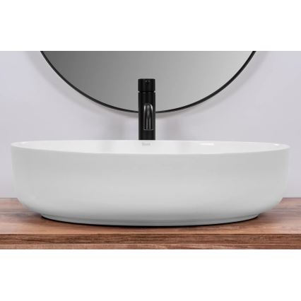 REA-U1223 - Lavoar pentru blat QUEEN 41,5x55 cm ceramică/alb lucios