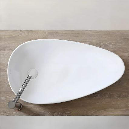 REA-U1500 - Lavoar pentru blat GRETA, 42,5 x 77 cm, ceramică, alb lucios