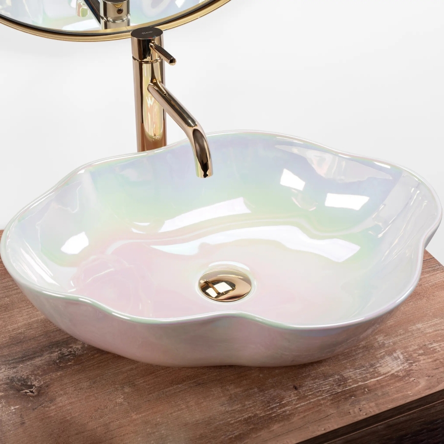 REA-U3309 - Lavoar de blat PEARL 38x50,5 cm ceramică/multicoloră