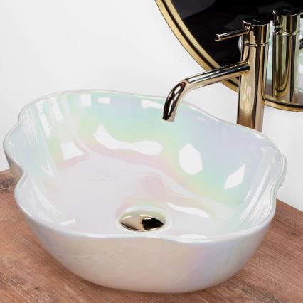 REA-U3309 - Lavoar de blat PEARL 38x50,5 cm ceramică/multicoloră