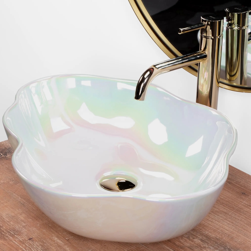 REA-U3309 - Lavoar de blat PEARL 38x50,5 cm ceramică/multicoloră