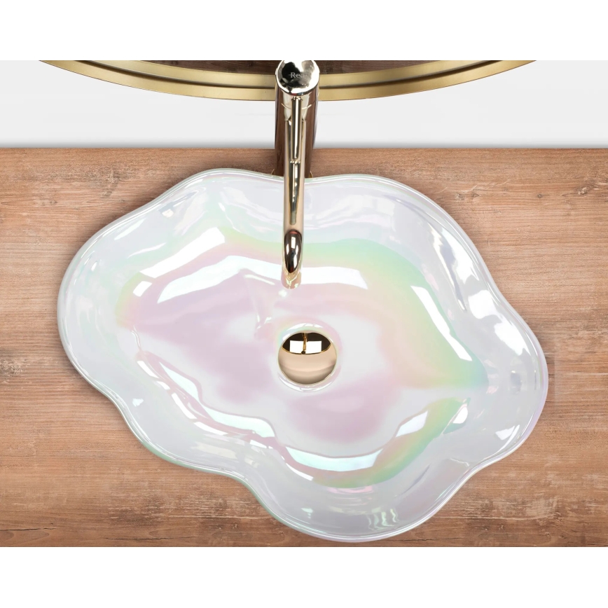 REA-U3309 - Lavoar de blat PEARL 38x50,5 cm ceramică/multicoloră