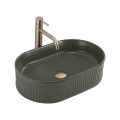 REA-U3611 - Lavoar pe blat VANDA, 31 x 49 cm, ceramică, verde închis