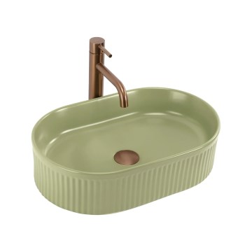 REA-U3612 - Lavoar pe blat VANDA 31x49 cm ceramică/verde