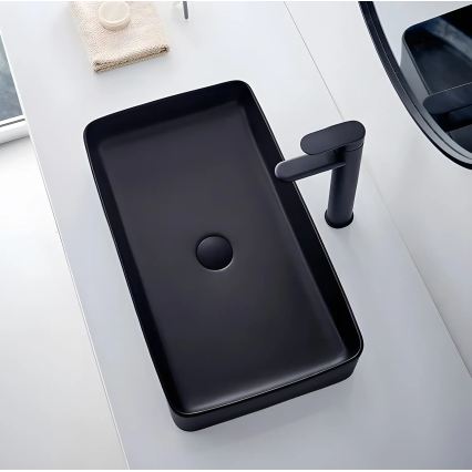 REA-U3690 - Lavoar pentru blat DENIS 35x61 cm ceramică/negru mat