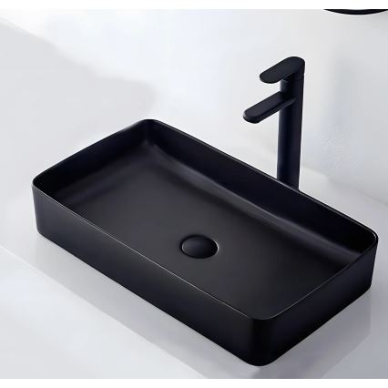 REA-U3690 - Lavoar pentru blat DENIS 35x61 cm ceramică/negru mat