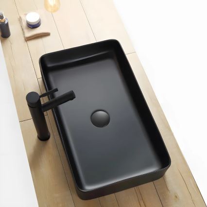 REA-U3690 - Lavoar pentru blat DENIS 35x61 cm ceramică/negru mat