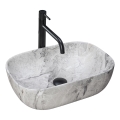 REA-U3800 - Lavoar LIVIA pentru blat, 33,5 x 46,5 cm, ceramică, gri, imitație piatră