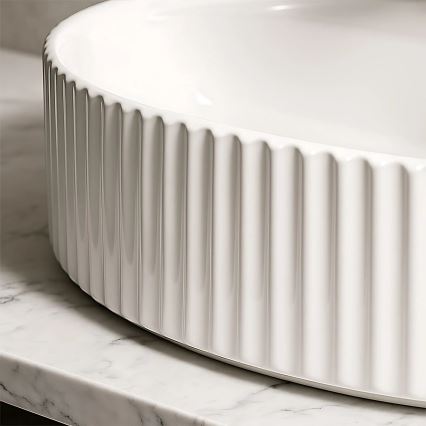 REA-U4002 - Lavoar pentru blat MARCELA 37x60 cm ceramică/alb lucios