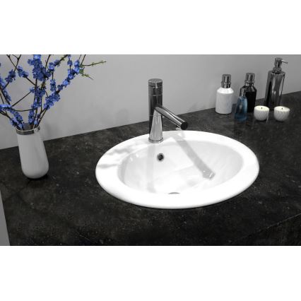 REA-U4122 - Lavoar încastrat DALIA 46x51,5 cm ceramică/alb lucios