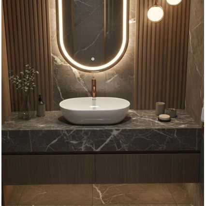 REA-U4331 - Lavoar de blat AMELIA 32,5x52 cm ceramică/alb lucios