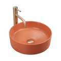 REA-U4566 - Lavoar pentru blat SAMI, Ø 37 cm, ceramică, portocaliu mat
