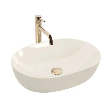 REA-U4591 - Lavoar LISA 35 x 49 cm pentru blat, ceramică/crem lucios