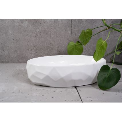 REA-U5660 - Lavoar pentru blat MAYA 39x60 cm ceramică/alb lucios