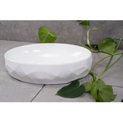 REA-U5660 - Lavoar pentru blat MAYA 39x60 cm ceramică/alb lucios