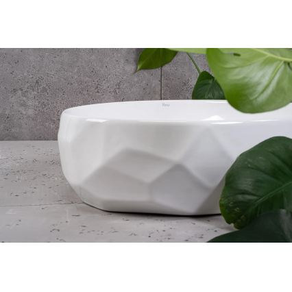 REA-U5660 - Lavoar pentru blat MAYA 39x60 cm ceramică/alb lucios